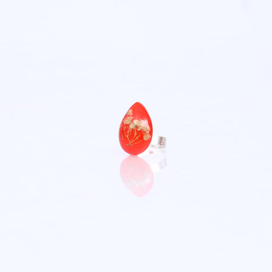 Red DropFlower Ring