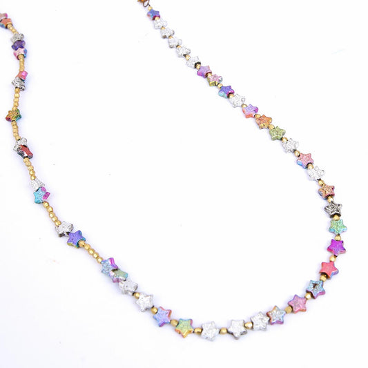 Starry night beaded necklace