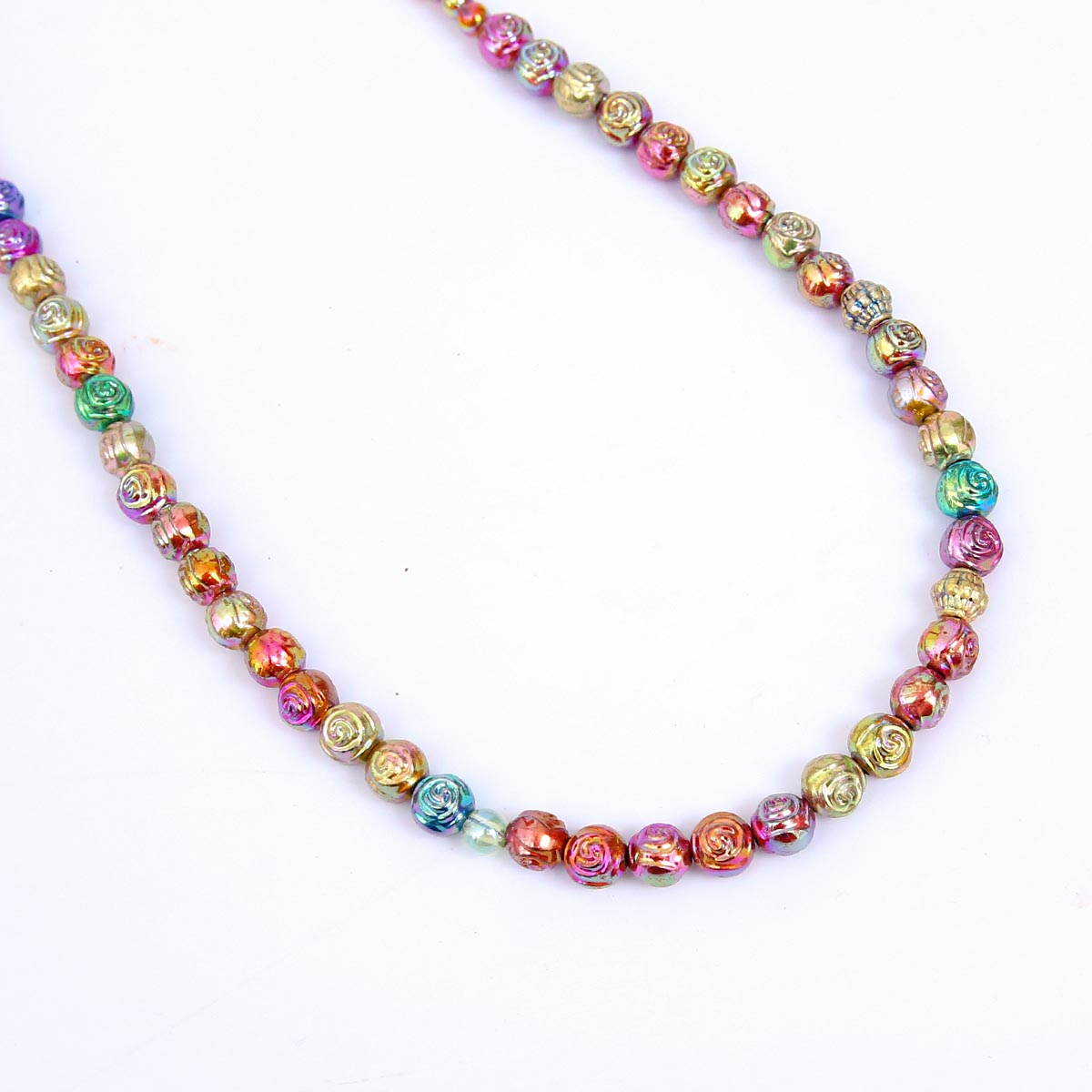 Candy roses beaded necklace