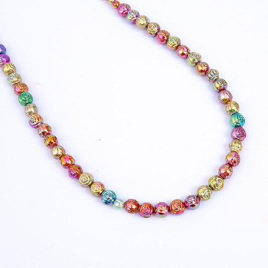Candy roses beaded necklace