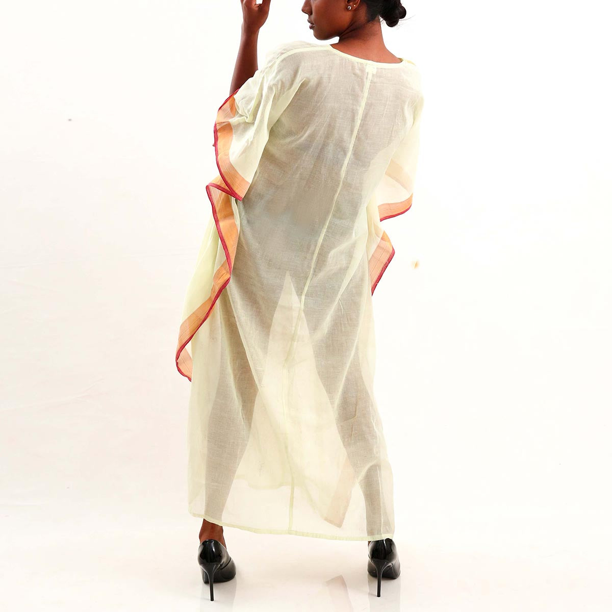 Peachy Block Printed Kaftan