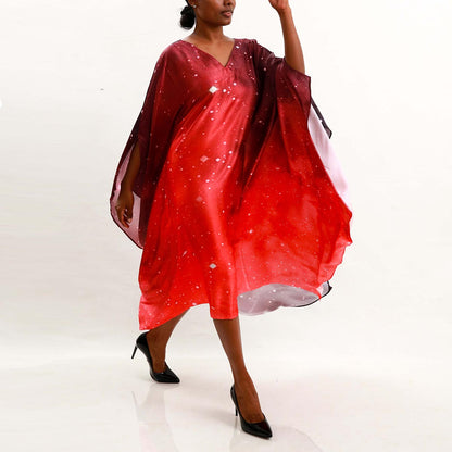 Galaxy Silk Batik Kaftan