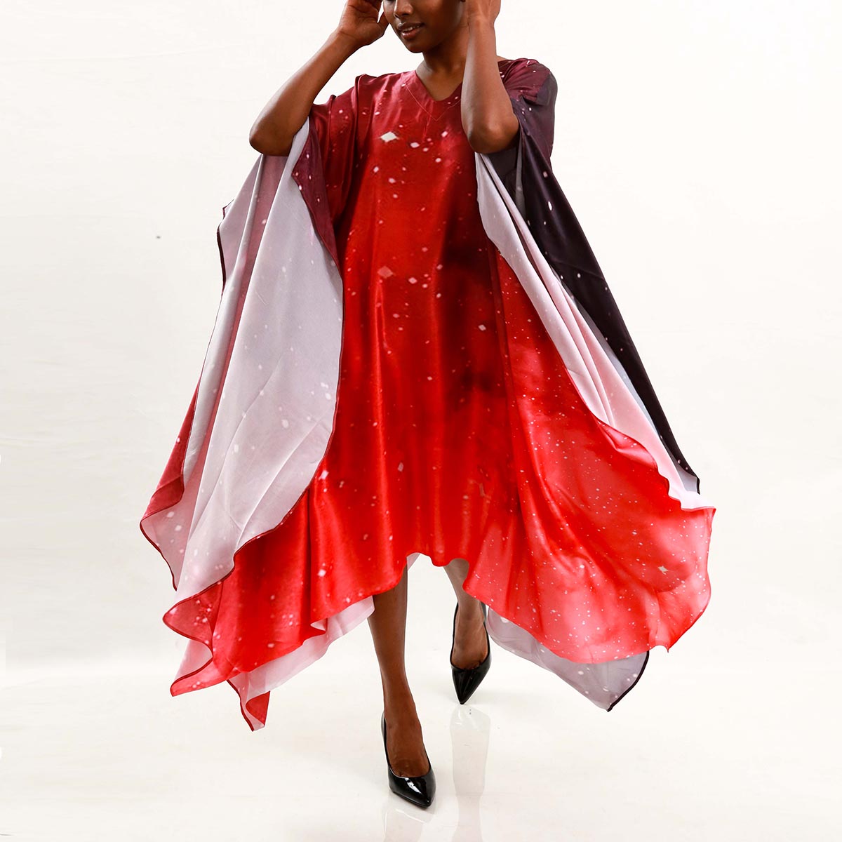 Galaxy Silk Batik Kaftan