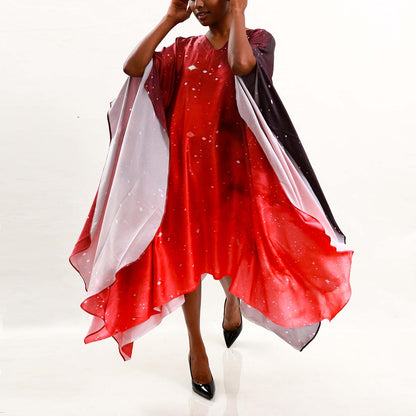 Galaxy Silk Batik Kaftan