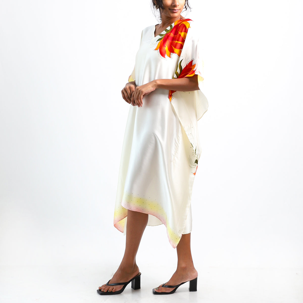 Blossom Silk Batik Kaftan
