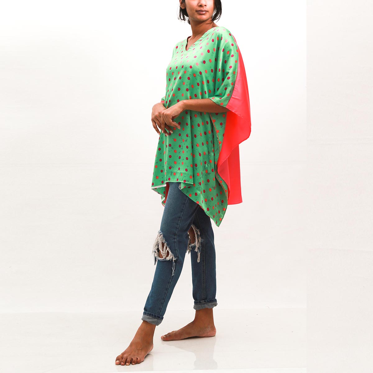 Polka Dotted Batik Top