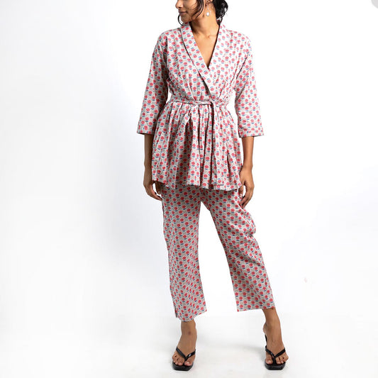 Poppy Block Printed Co-ord Set