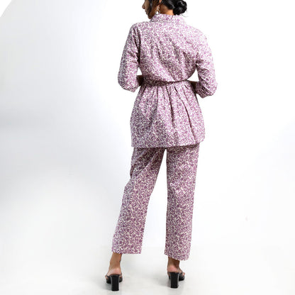 Lavendar Block Printed Co-ord Set