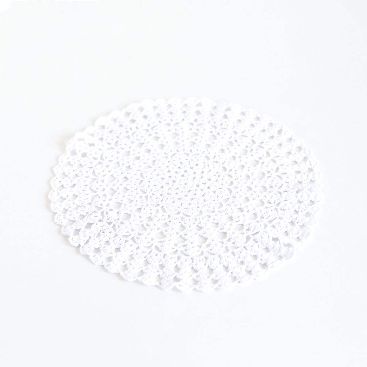 Snow Hand-Crocheted Coaster