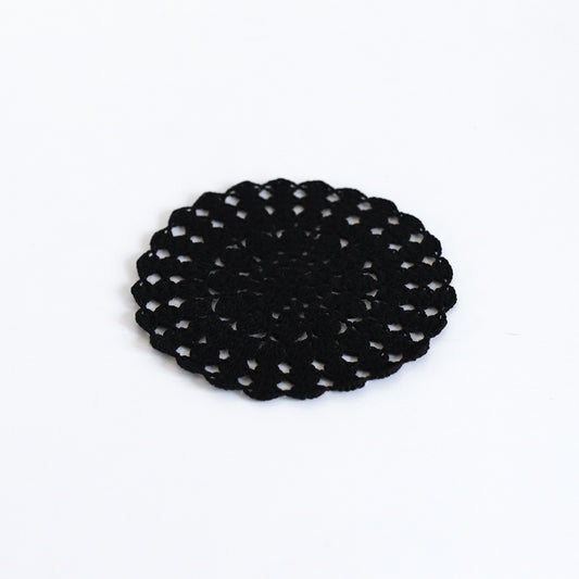Charcoal Doily Coaster Set