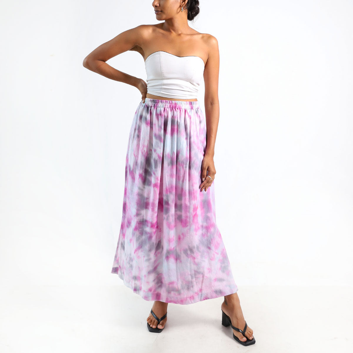 Soft Clouds Tie-Dye Skirt