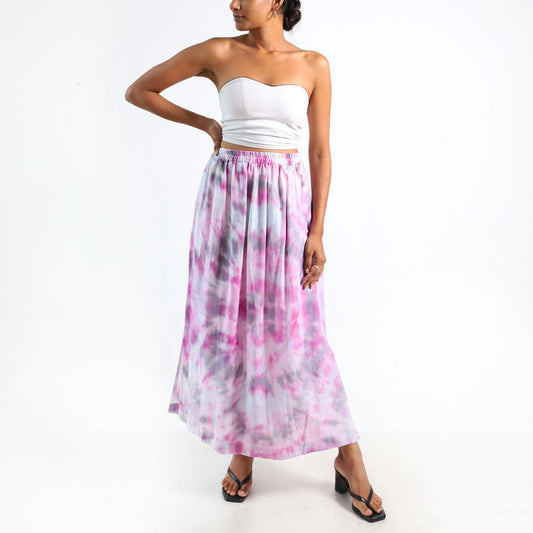 Soft Clouds Tie-Dye Skirt