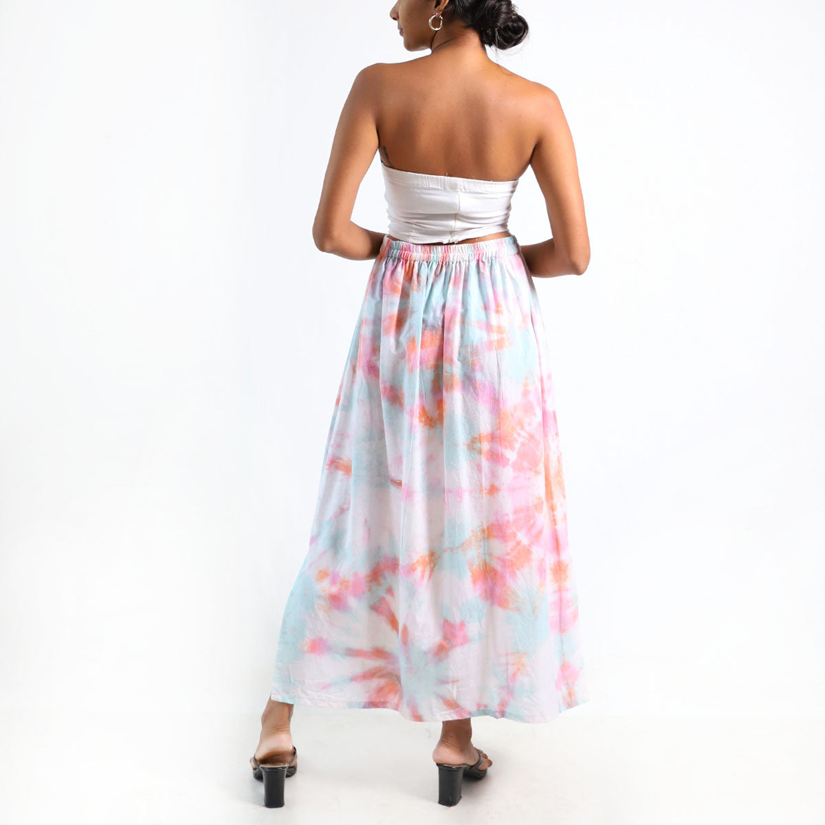 Cotton Candy Charm Tie-Dye Skirt