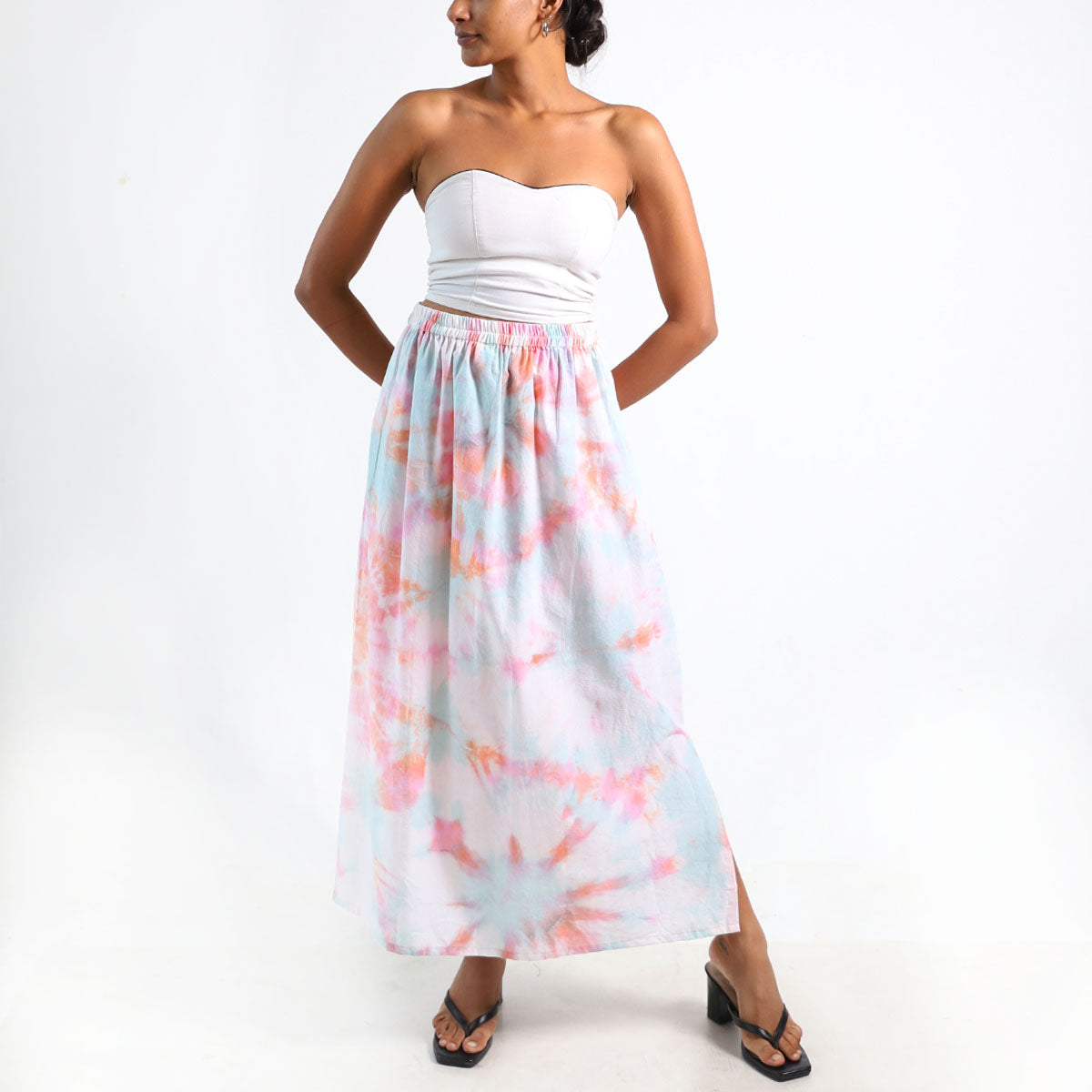 Cotton Candy Charm Tie-Dye Skirt