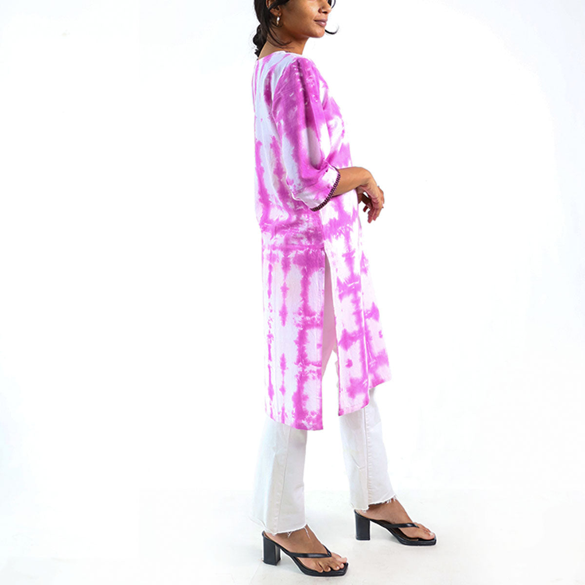 Magenta Magic Tie-Dye Kurtha