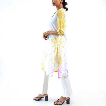 Cotton Candy Dreams Tie-Dye Kurtha