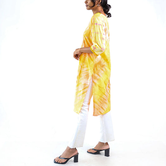 Sunny Lemonade Tie-Dye Kurtha