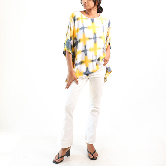 Golden Mist Poncho Top