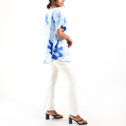 Azure Breeze Poncho Top
