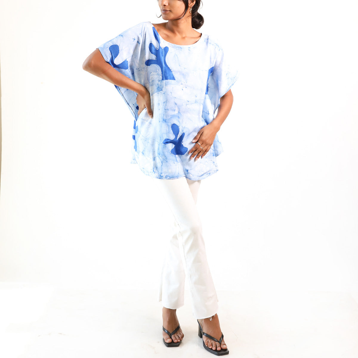 Azure Breeze Poncho Top