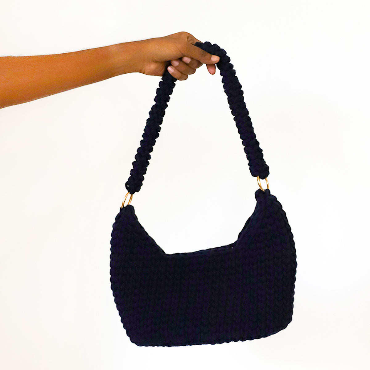 Onyx Crotchet Shoulder Bag