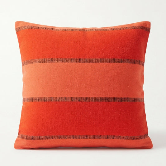 Saffron Handloom Cushion Cover