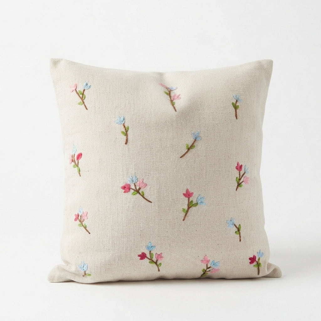 Floral and Fauna Cushion Cover