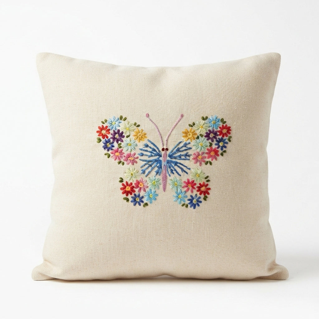 Pastel Butterfly Cushion Cover