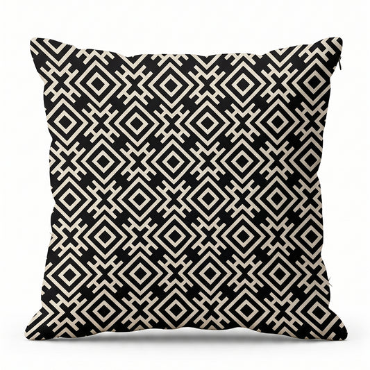 Obsidian Aztec Cushion Cover