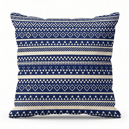 Indigo Aztec Cushion Cover