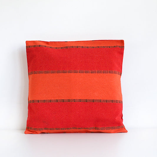 Saffron Handloom Cushion Cover