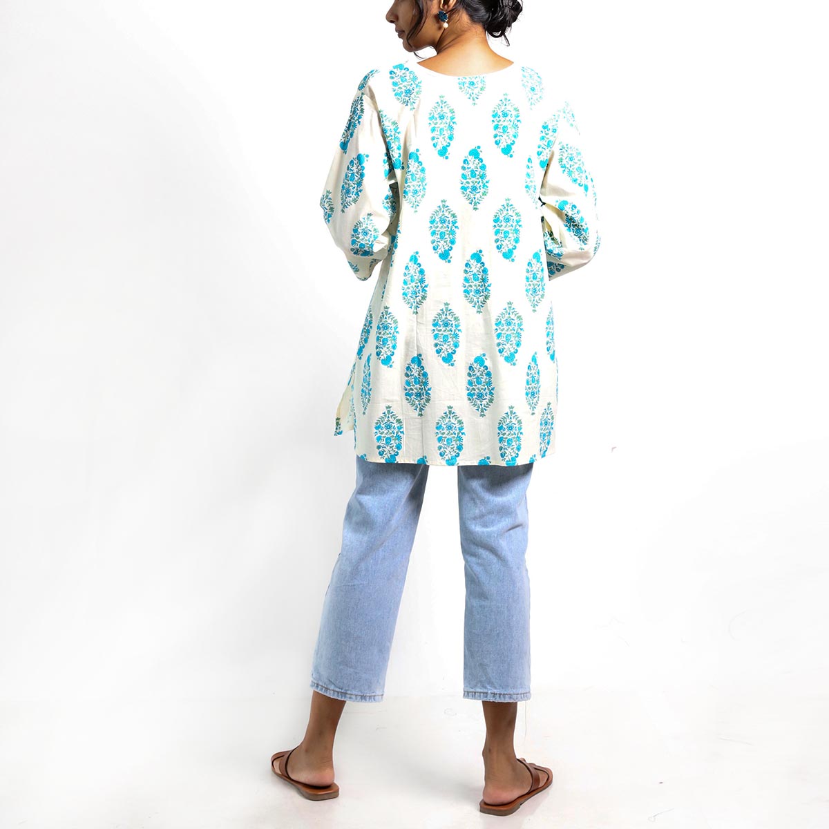 Topaz Block Printed Top