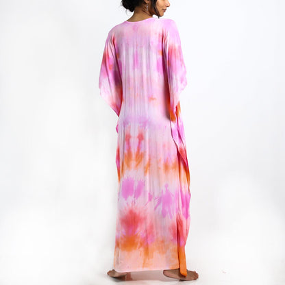 Candy Floss Tie-Dye kaftan