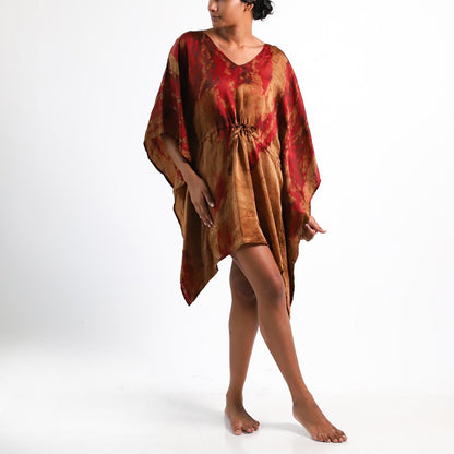 Ruby Silk Kaftan