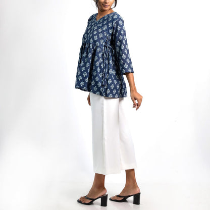 Sapphire Motif Wrap Top