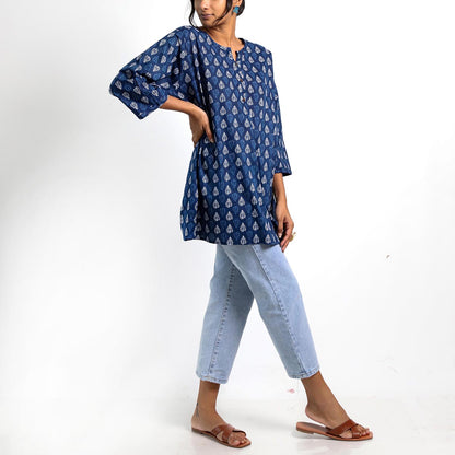 Carbon Block Printed Top