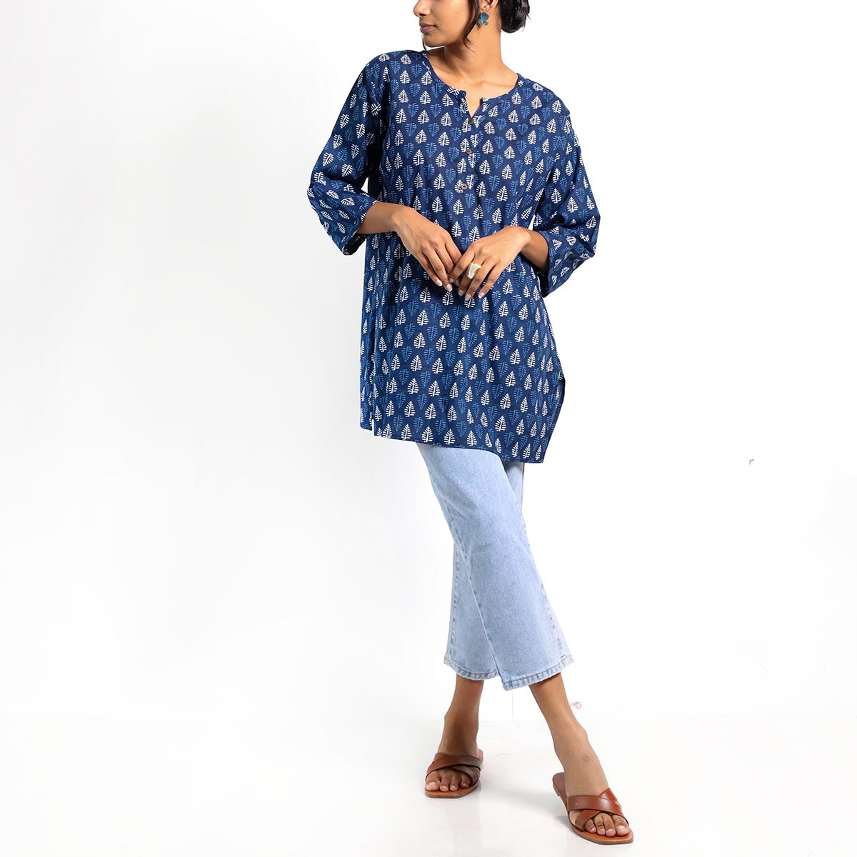 Carbon Block Printed Top