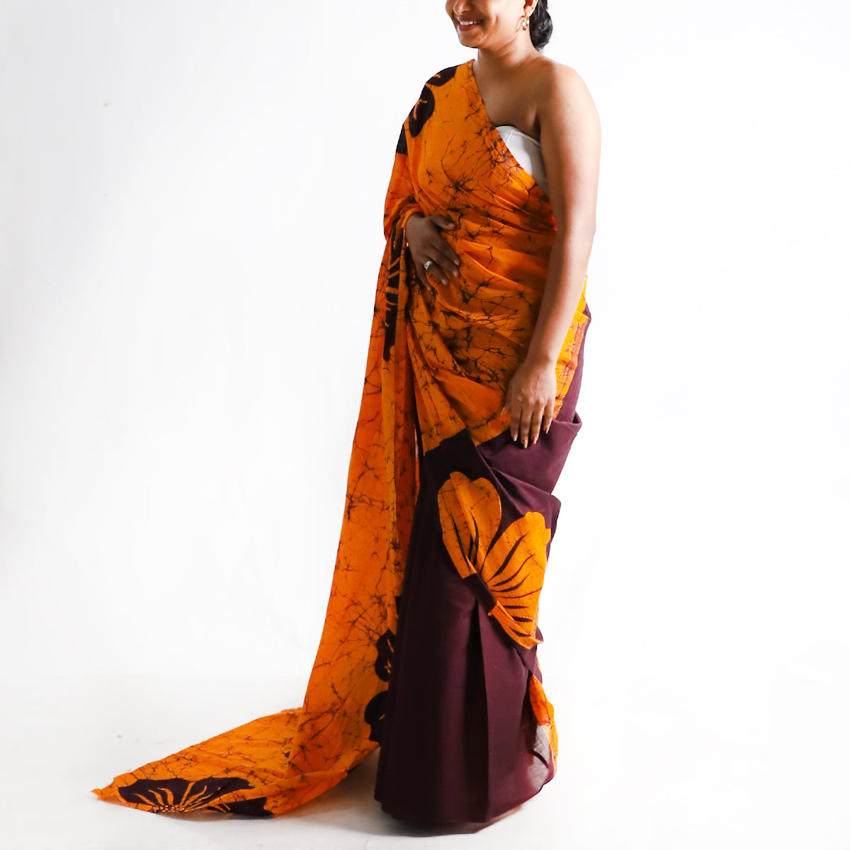 Hazel Batik Saree
