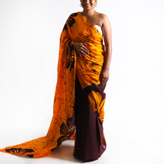 Hazel Batik Saree