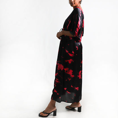 Pink Speckled Batik Kaftan