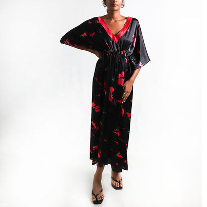 Pink Speckled Batik Kaftan