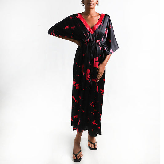 Pink Speckled Batik Kaftan