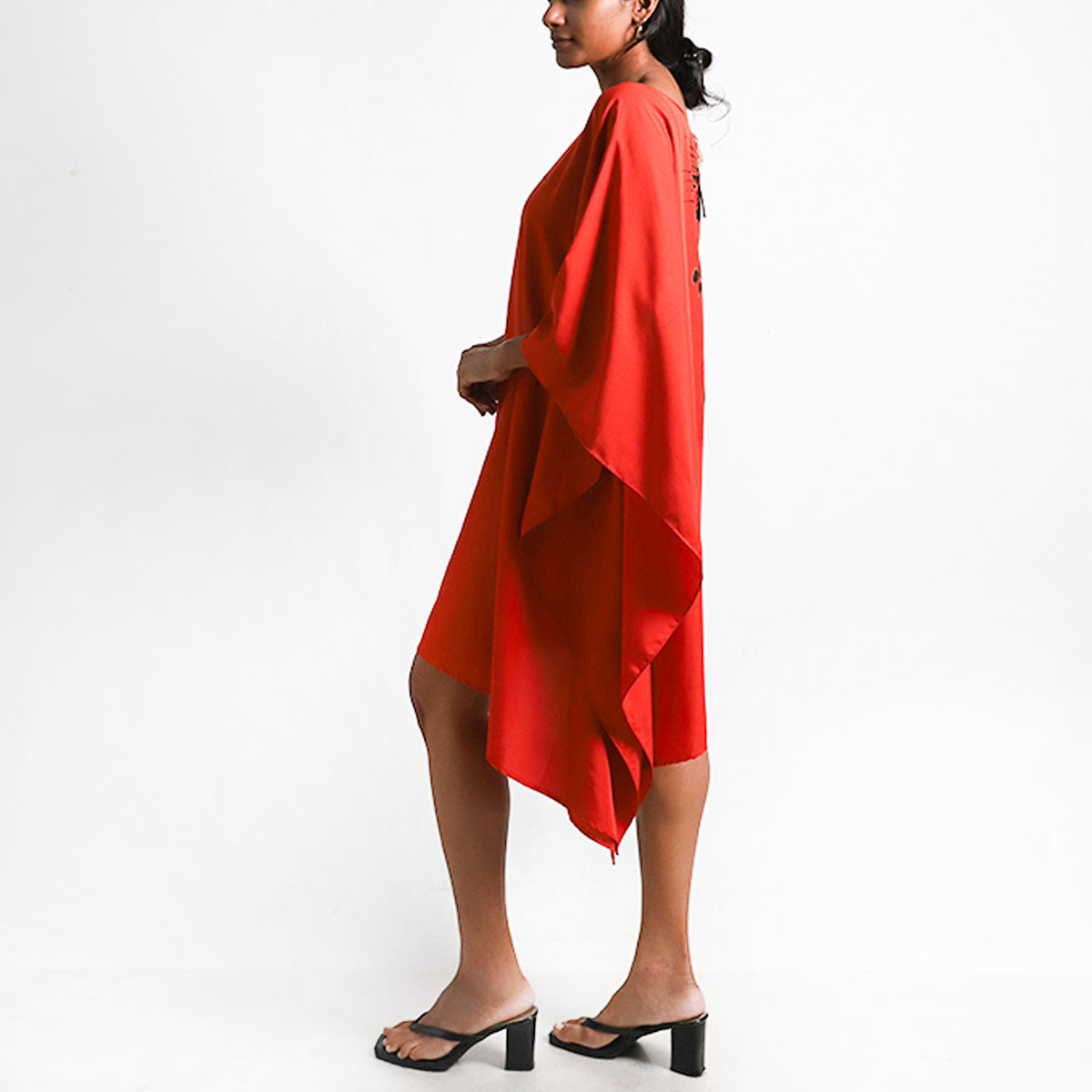 Crimson One Sided Poncho Top