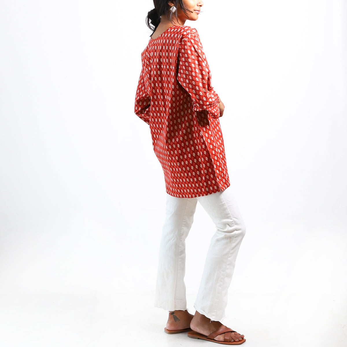 Artisanal Chic Block Printed Top