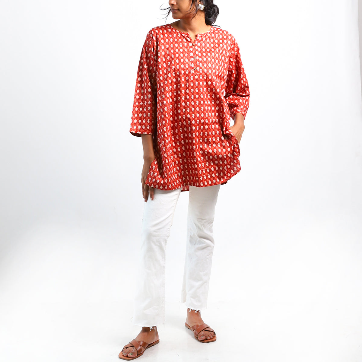 Artisanal Chic Block Printed Top