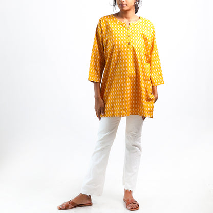 Enchanted Garden Block Printed Top