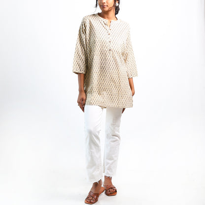 Vintage Vineyard Block Printed Top