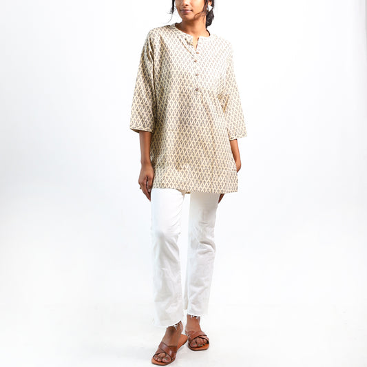 Vintage Vineyard Block Printed Top