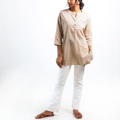 Tropical Paradise Block Printed Top