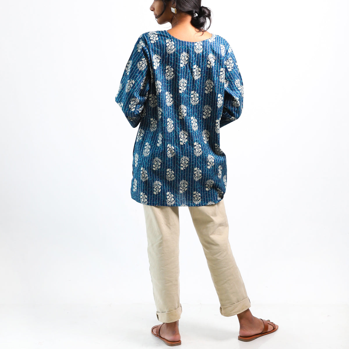 Ethereal Waters Block Printed Top